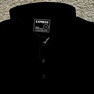 NWOT Express Men’s Black Polo Size L Moisture Wicking